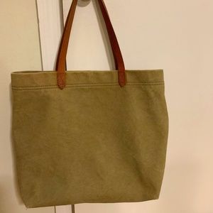 Madewell Green Canvas Tote